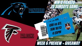 WIN 2 TICKETS TO SUNDAYS GAME  Carolina Panthers vs Atlanta Falcons Week 6 Preview [upl. by Ohl]