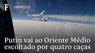 Putin voa para o Oriente Médio escoltado por quatro caças [upl. by Saunder]