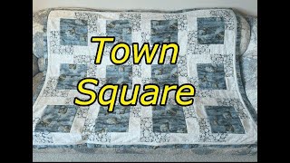 Create a Beautiful quotTown Squarequot ThreeYard Quilt [upl. by Atirec]