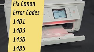 Canon Pixma TS7720 TS7722 How To Resolve Support Code 1401 1403 1430 1485 [upl. by Alfi]