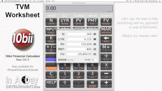 Financial Calculator  TVM Worksheet  10bii Mac OS X [upl. by Harrie]