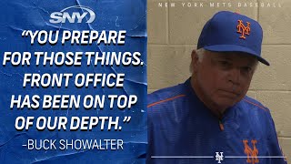 Buck Showalter reacts to Jacob deGroms injury how Mets are prepping  Mets News Conference  SNY [upl. by Nessi]