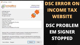 Embridge not working for DSC Register New Income Tax Website [upl. by Ayitahs777]