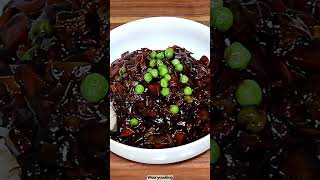 Homemade Jajangmyeon sweet black noodles thick noodles snack brunch lunch koeanfood [upl. by Winni]