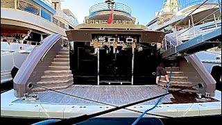 TANKOA MY SOLO 72m Luxury Charter Yacht Departing Monaco Port  Emmans Vlog FR [upl. by Germayne11]