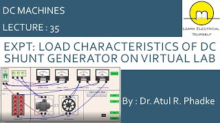 Experiment Load Characteristics of DC Shunt Generator on Virtual Lab 35 [upl. by Condon37]