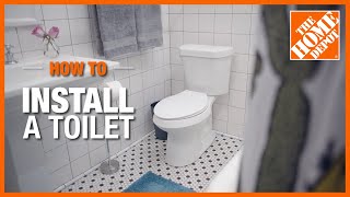 How to Install a Toilet  The Home Depot [upl. by Yssirk]