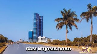 SAM NUJOMA Road where you can see the PSSSF TOWER said to be the tallest building in Tanzania 🇹🇿 [upl. by Ecinaej538]