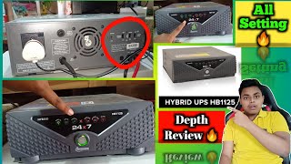 Microtek Hybrid UPS 24x7 HB1125VA 12V Modified Sine Wave Inverter Unboxing and Depth Review  HINDI [upl. by Licko]