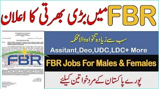 FBR Latest Jobs 2024 Federal Board of Revenue Jobs 2024 Latest Govt Jobs FBR 2024 Apply Online FBR [upl. by Rector]