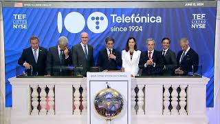 Telefónica SA NYSE TEF Rings The Closing Bell® [upl. by Canica]