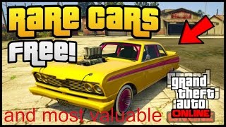 GTA 5  FREE SECRET RARE CARS LOCATIONS IN GTA ONLINE RARE STORABLE CARS MOST VALUABLE [upl. by Anirbes30]