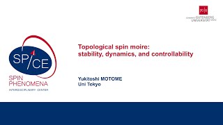 Talks  Spin textures Magnetism meets Plasmonics 2024  Yukitoshi MOTOME Uni Tokyo [upl. by Klemm]