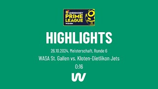 Highlights WASA St Gallen vs KlotenDietlikon Jets 016 [upl. by Eidassac474]