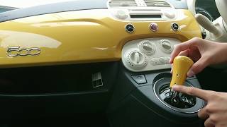 FIAT 500 Shift Knob Dualogic Transmission Installation [upl. by Jerrilyn]