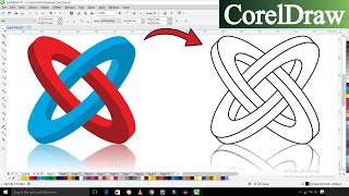 How To Make 3D Logo Design  3D Circle Design in Coreldraw  Corel Draw Design [upl. by Nosreip]