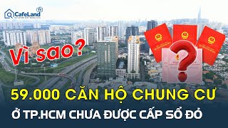 Vì sao TPHCM còn hơn 59000 căn hộ chung cư CHƯA ĐƯỢC CẤP SỔ ĐỎ  CafeLand [upl. by Enilatan906]