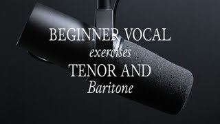 Beginner Vocal Exercises Tenor Baritone [upl. by Edny]