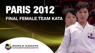 12 Karate Japan vs Italy Final Female Team Kata WKF World Karate Championships 2012 [upl. by Aiehtela11]