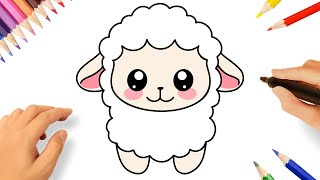 COMO DESENHAR UMA OVELHA FÁCIL 🐑❤️ [upl. by Mulford71]