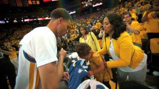 Stephen Curry Gets Pumped Up Pregame with Daughter Riley [upl. by Klapp]