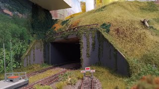 Modelleisenbahn H0  Berg  Begrünung mit dem NochGrasmaster 30 Layout modelrailway [upl. by Hseham]