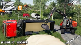 Cleaning truck accident  Public Work on Geiselsberg  Farming Simulator 19  Episode 5 [upl. by Meda]