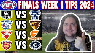 AFL Finals Week 1 Tips 2024 [upl. by Eidob]