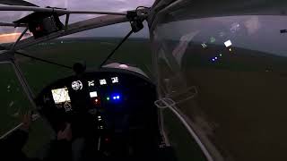 Avid Flyer MK4  Retour de vol tardif  Landing after Sunset [upl. by Aitsirhc530]