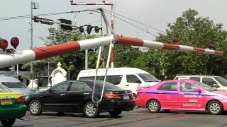 Bangkok Railroad Crossing MADNESS [upl. by Lativa]