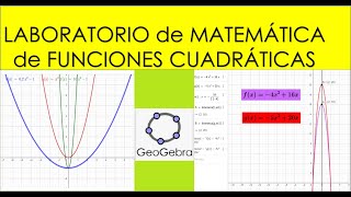 LABORATORIO de MATEMÁTICA de FUNCIONES CUADRÁTICAS [upl. by Obbard98]