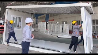 folding container home assembling in 8 mins foldable container home [upl. by Nobell]