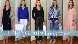 Spring Style Ideas for Women Over 50 2019 LookbookCapsule Wardrobe [upl. by Fulbright311]