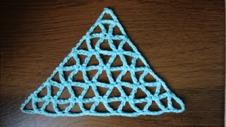 crochet mesh triangle shawl pattern 7 [upl. by Gredel]