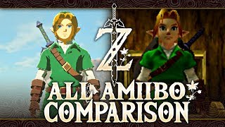 All Amiibo Armor and Weapons in Zelda Breath of the Wild Comparison [upl. by Ettennod]