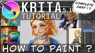 Krita 51 Complete Tutorial for Beginners part 1 [upl. by Oehsen]