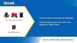 Relays Contactors and Solenoids  Heilind Electronics [upl. by Ahseit]