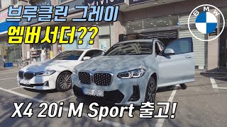 BMW X4 20i M Sport 브루클린 그레이 출고  이 정도면 브루클린 그레이 엠버서더 [upl. by Ayanal554]