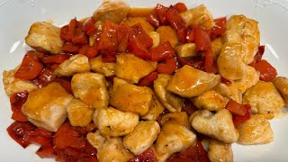 POLLO E PEPERONI IN AGRODOLCE di Betty e Marco  Ricetta facile e veloce  SUB ENG [upl. by Attenyw]