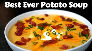 The BEST Potato Soup Recipe Ever  MrMakeItHappen [upl. by Stinson]