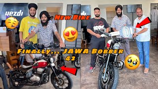 Finally Taking Delivery of Jawa Bobber 42 🥹  Jawa 2024 model  Bike Review 😍 Harmeet singh vlogs [upl. by Mossberg753]