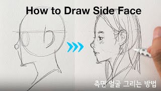 How to Draw Side Face Profile  TIP  Step by Step [upl. by Anirok]