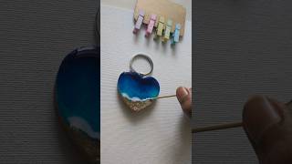 DIY RESIN KEYCHAIN 🌊 art artwork arte resin resinart resinartwork resingifts shorts diy 3d [upl. by Gillie]