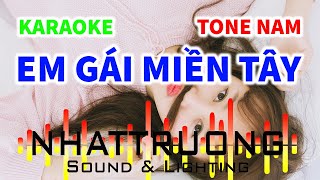 Karaoke Em gái miền Tây Tone Nam  Nhật Trường TTG  Keyboard Tân Phú Mỹ [upl. by Notsrik]