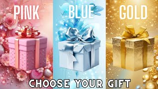 Choose your gift box 🎁💝✨️🤮  3 gift box challenge Pink Blue amp Gold pinkvsblue giftboxchallenge [upl. by Lirbaj695]