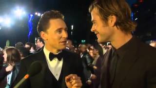 Tom Hiddleston Becomes a Hemsworth at Thor Premiere Video Library Action Reporter Media [upl. by Nisotawulo609]