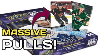 MASSIVE YOUNG GUNS PULLS 2021 Upper Deck Hockey Series 2 Hobby Box Head to Head Break [upl. by Mervin]