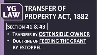 Transfer by a person other than full owner  Section 41 amp 43  TPA  YG Law [upl. by Otrevire]