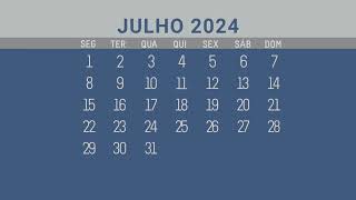 Agenda Fiscal de Julho de 2024 [upl. by Sumetra]