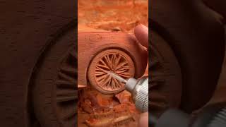 Hand carved wooden sports car [upl. by Elburr]